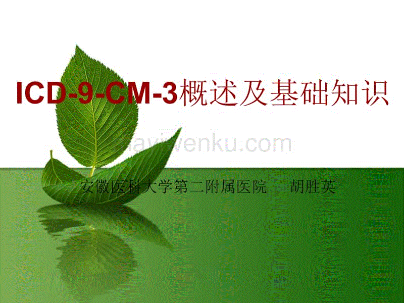 ICD-9-CM-3概述及基礎知識